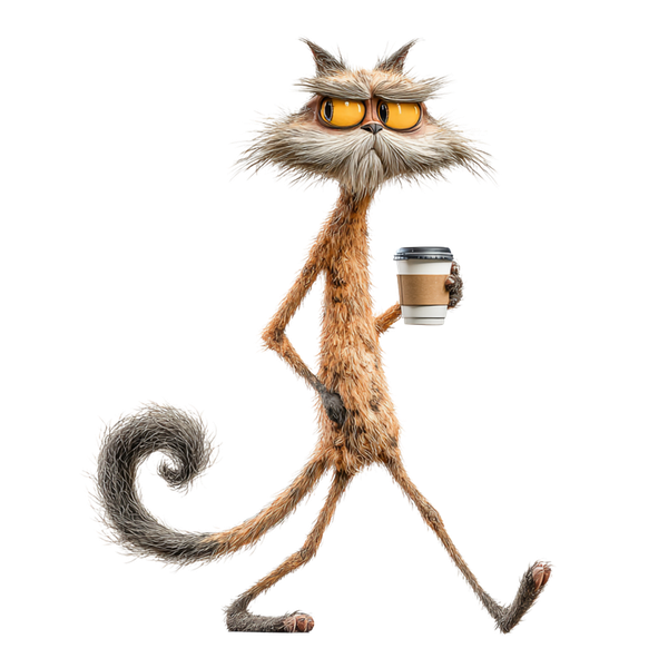 Coffee Cat #177 - Coffee Cats Screen Print T-Shirt & Hoodie