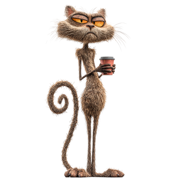 Coffee Cat #180 - Coffee Cats Screen Print T-Shirt & Hoodie