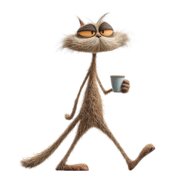 Coffee Cat #197 - Coffee Cats Screen Print T-Shirt & Hoodie