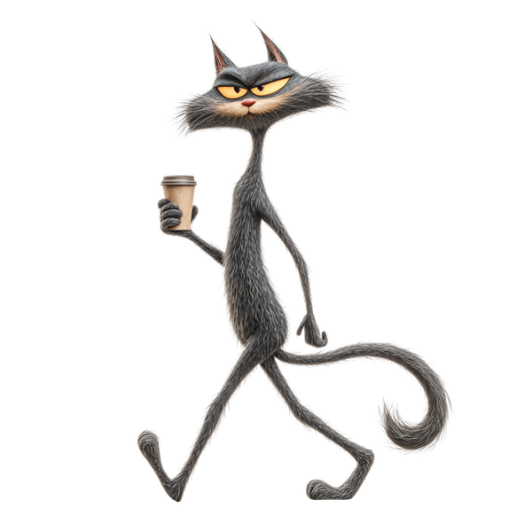 Coffee Cat #198 - Coffee Cats Screen Print T-Shirt & Hoodie