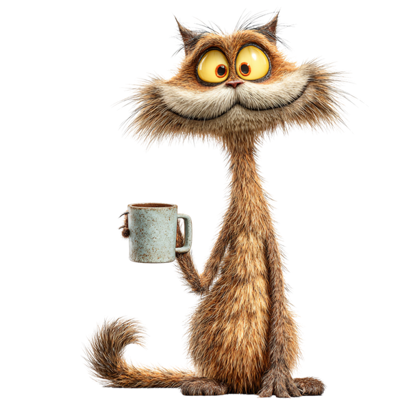 Coffee Cat #201 - Coffee Cats Screen Print T-Shirt & Hoodie