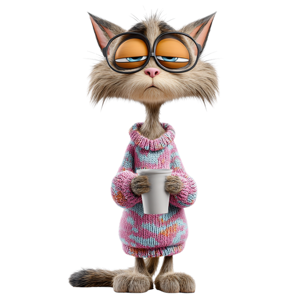 Coffee Cat #44 - Coffee Cats Screen Print T-Shirt & Hoodie