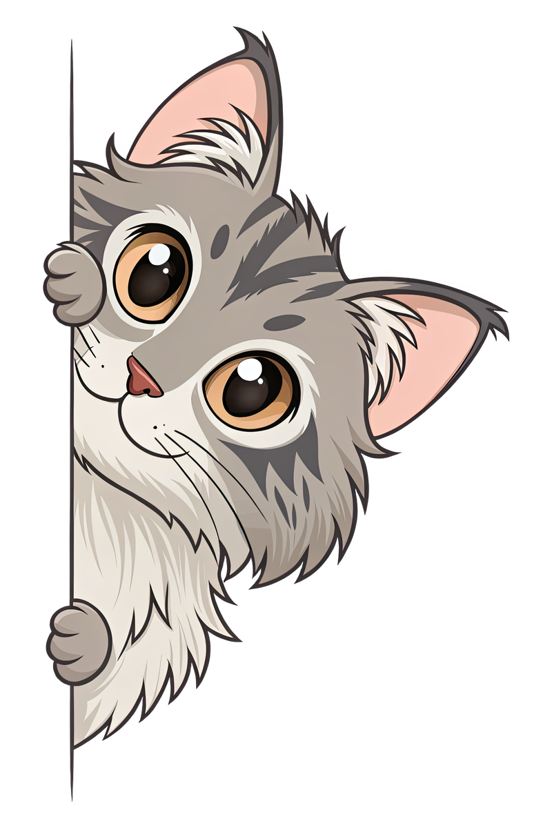 Peeking American Curl Cat - All Cats Screen Print T-Shirt & Hoodie