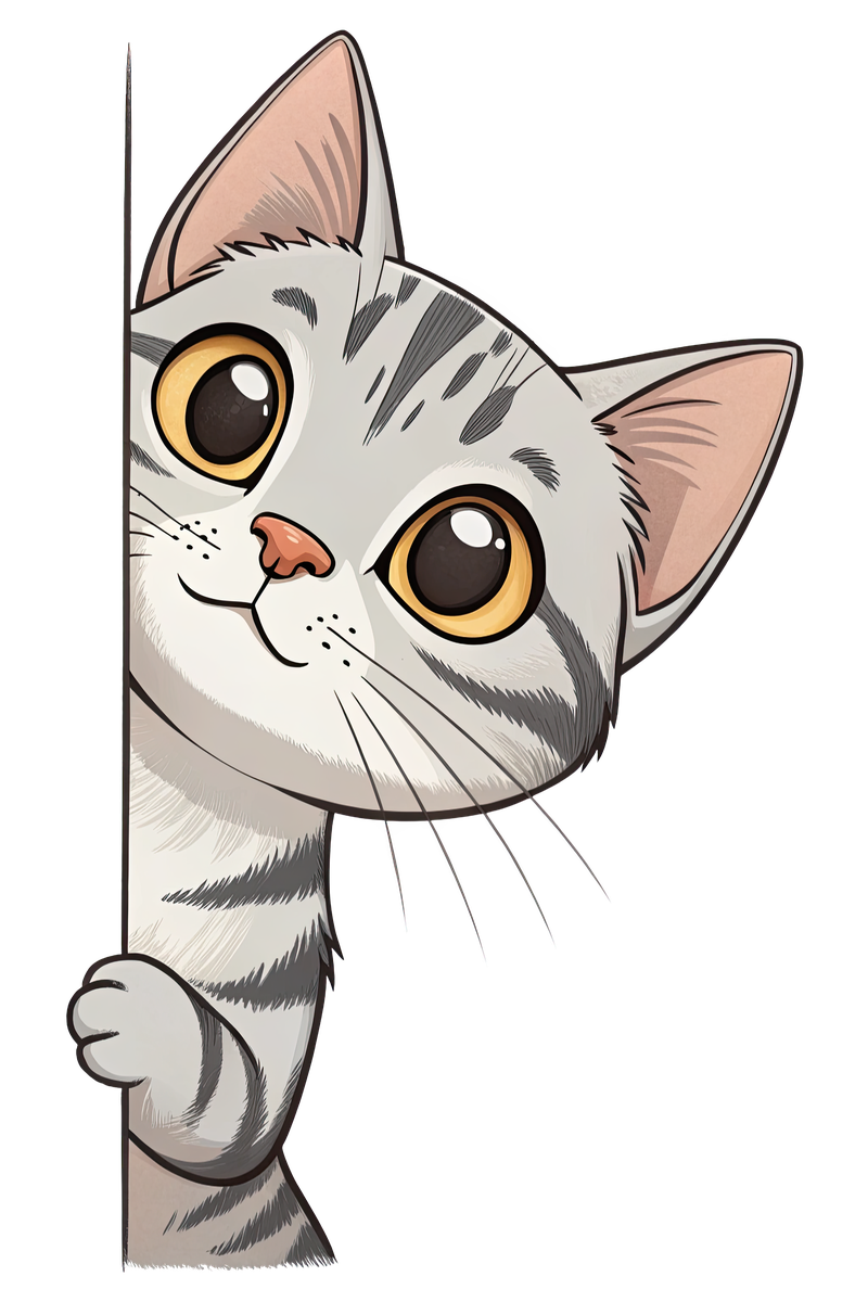 Peeking American Shorthair Cat - All Cats Screen Print T-Shirt & Hoodie