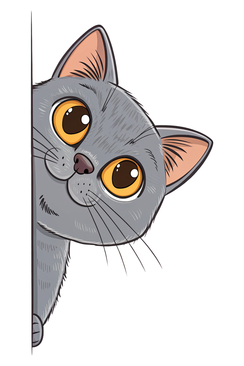 Peeking British Shorthair Cat - All Cats Screen Print T-Shirt & Hoodie