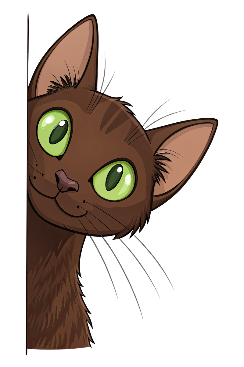 Peeking Havana Brown Cat - All Cats Screen Print T-Shirt & Hoodie
