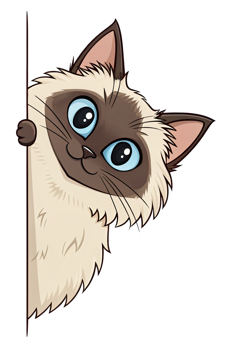 Peeking Himalayan Cat - All Cats Screen Print T-Shirt & Hoodie