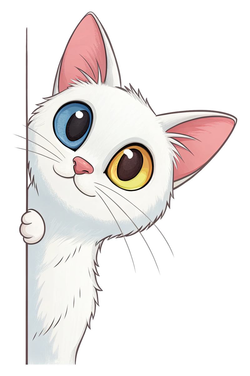 Peeking Khao Manee Cat - All Cats Screen Print T-Shirt & Hoodie