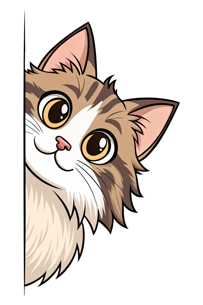 Peeking Norwegian Forest Cat - All Cats Screen Print T-Shirt & Hoodie