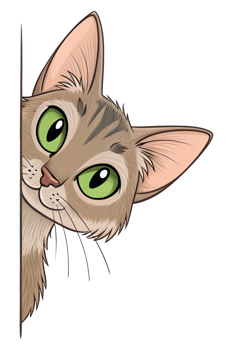 Peeking Oriental Longhair Cat - All Cats Screen Print T-Shirt & Hoodie
