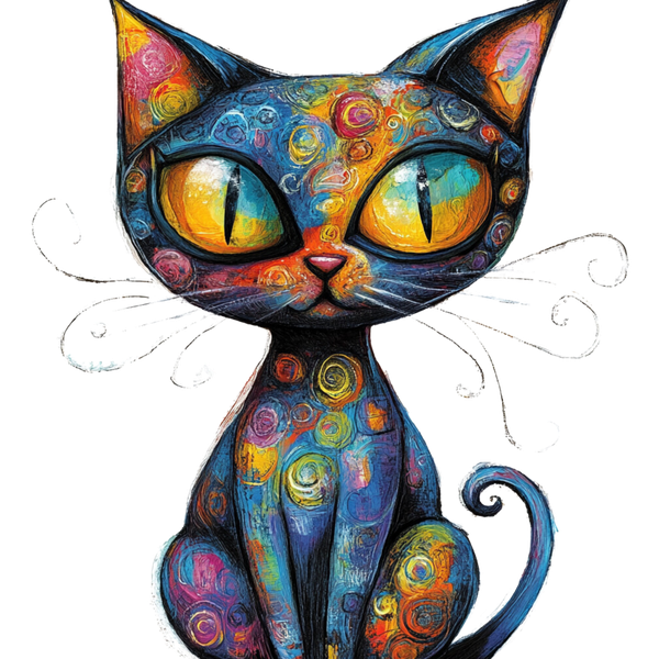 Quirky Cat 1 #116 - All Cats Screen Print T-Shirt & Hoodie