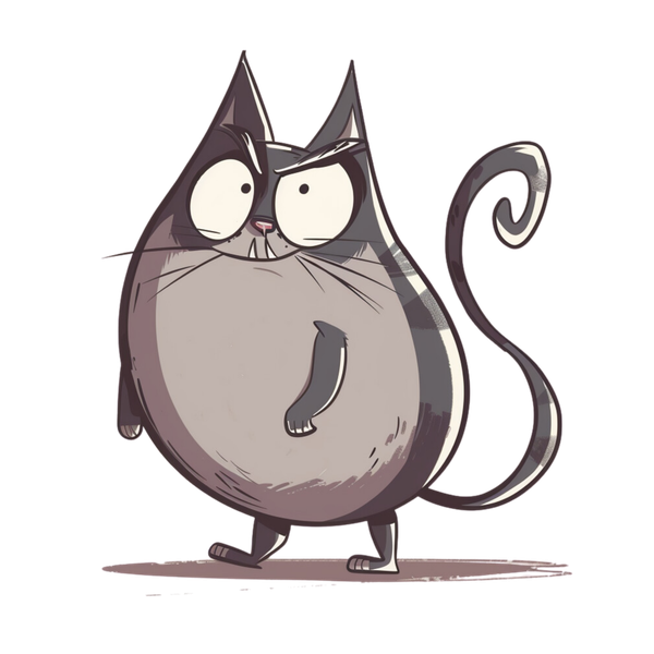 Quirky Cat 1 #141 - All Cats Screen Print T-Shirt & Hoodie