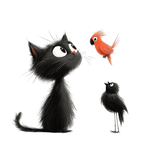Quirky Cat 1 #154 - All Cats Screen Print T-Shirt & Hoodie
