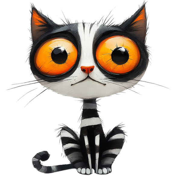 Quirky Cat 1 #157 - All Cats Screen Print T-Shirt & Hoodie