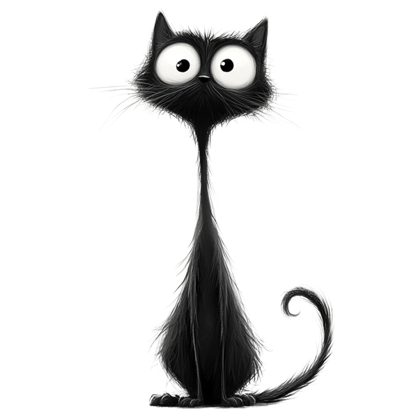 Quirky Cat 1 #58 - All Cats Screen Print T-Shirt & Hoodie