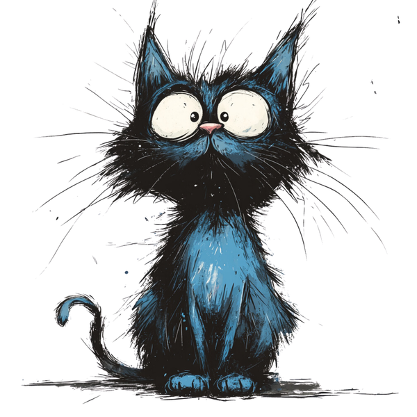 Quirky Cat 2 #22 - All Cats Screen Print T-Shirt & Hoodie