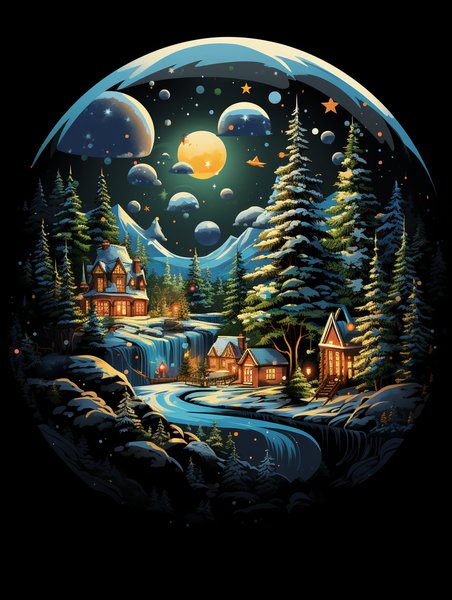 Christmas & Holiday #308 - Christmas & Holiday Screen Print T-Shirt & Hoodie