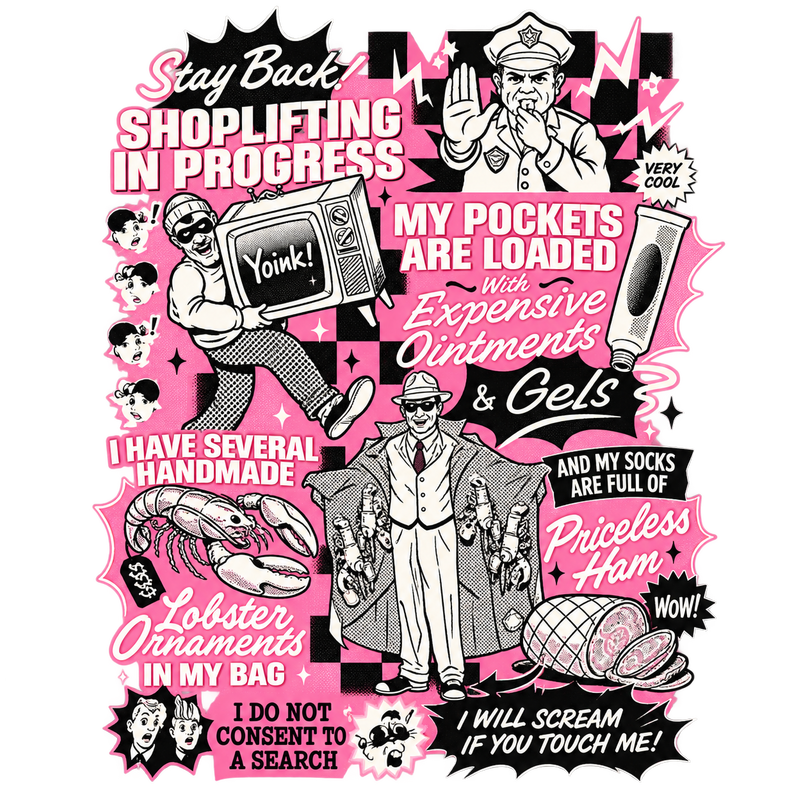 Shoplifting - Cool Designz Screen Print T-Shirt & Hoodie