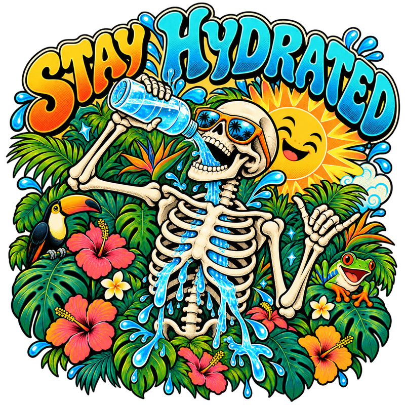 Stay Hydrated - Cool Designz Screen Print T-Shirt & Hoodie