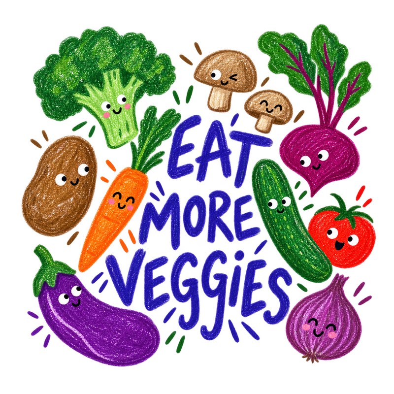 Eat More Veggies - Cool Designz Screen Print T-Shirt & Hoodie