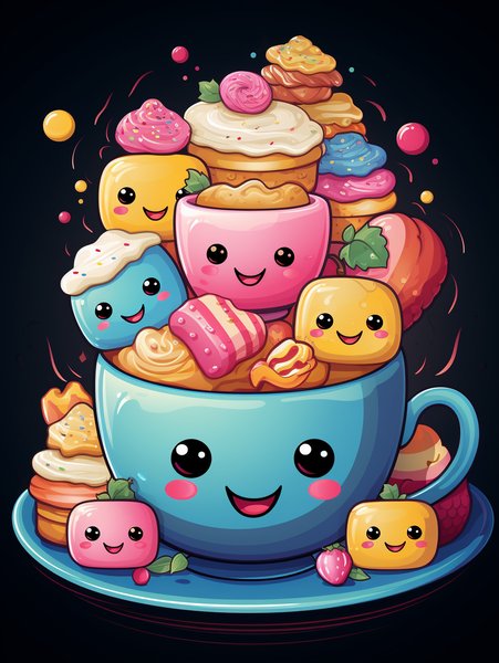 A Delightful Little Teacup Wi - Cute & Kawaii Screen Print T-Shirt & Hoodie