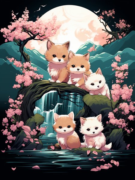 A Group Of Baby Animals Havin - Cute & Kawaii Screen Print T-Shirt & Hoodie