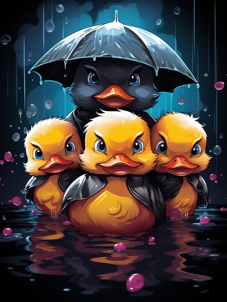 A Group Of Cheerful Baby Duck - Cute & Kawaii Screen Print T-Shirt & Hoodie