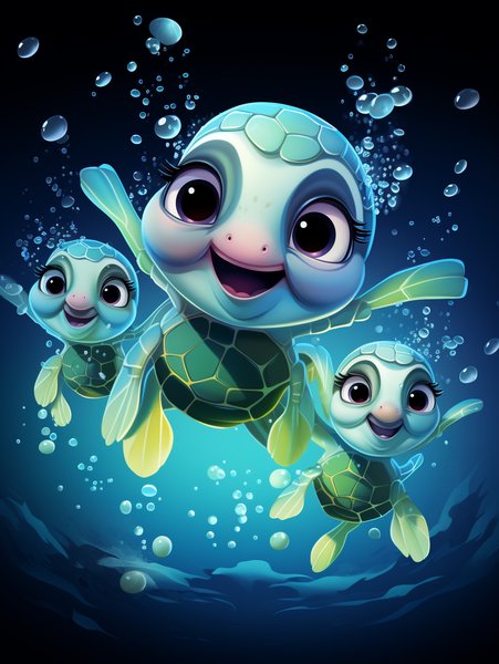A Group Of Cheerful Baby Sea - Cute & Kawaii Screen Print T-Shirt & Hoodie
