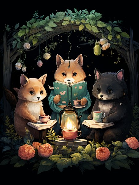 A Group Of Cute Forest Animal - Cute & Kawaii Screen Print T-Shirt & Hoodie