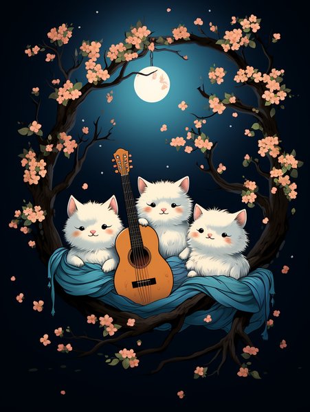 A Group Of Tiny Singing Birds - Cute & Kawaii Screen Print T-Shirt & Hoodie
