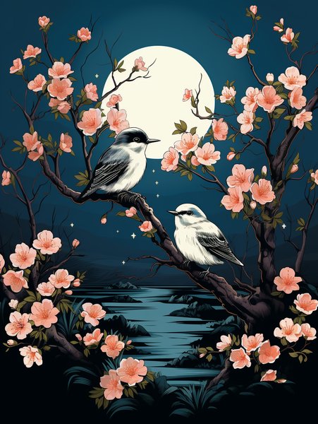 A Group Of Tiny Singing Birds - Cute & Kawaii Screen Print T-Shirt & Hoodie
