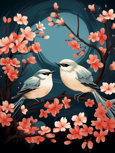 A Group Of Tiny Singing Birds - Cute & Kawaii Screen Print T-Shirt & Hoodie