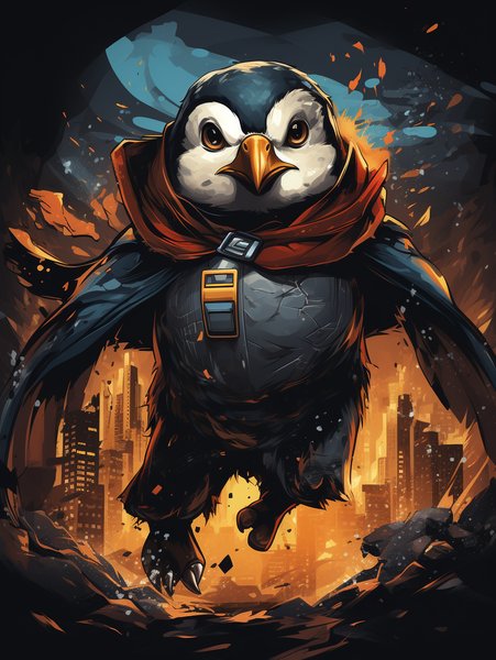 A Little Penguin Dressed As A - Cute & Kawaii Screen Print T-Shirt & Hoodie