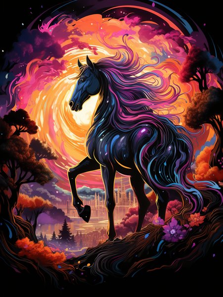 A Magical Unicorn Prancing Ac - Cute & Kawaii Screen Print T-Shirt & Hoodie