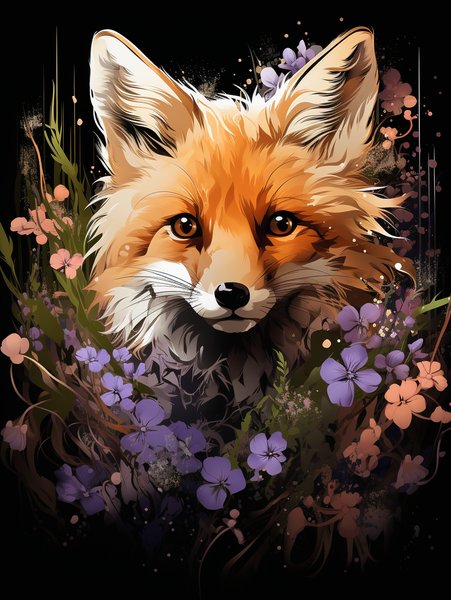 A Mischievous Fox Playing In - Cute & Kawaii Screen Print T-Shirt & Hoodie
