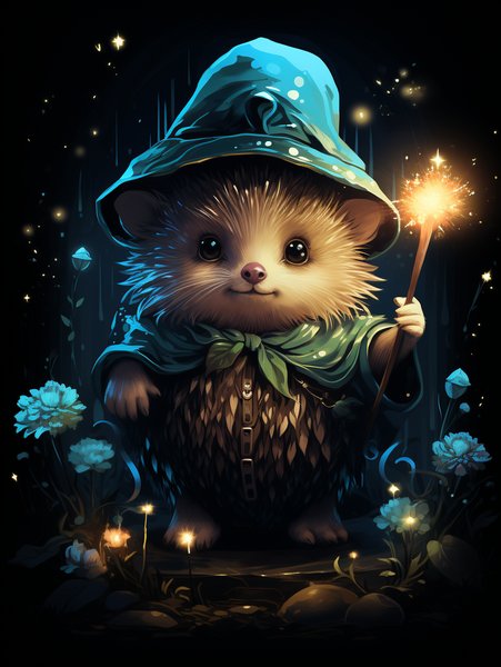 A Playful Hedgehog Dressed As - Cute & Kawaii Screen Print T-Shirt & Hoodie