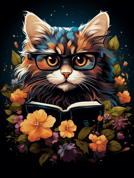 A Playful Kitten With Oversiz D48eea21 1cc2 4824... - Cute & Kawaii Screen Print T-Shirt & Hoodie
