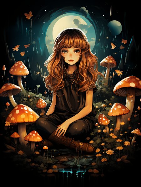 A Playful Little Fairy Sittin - Cute & Kawaii Screen Print T-Shirt & Hoodie