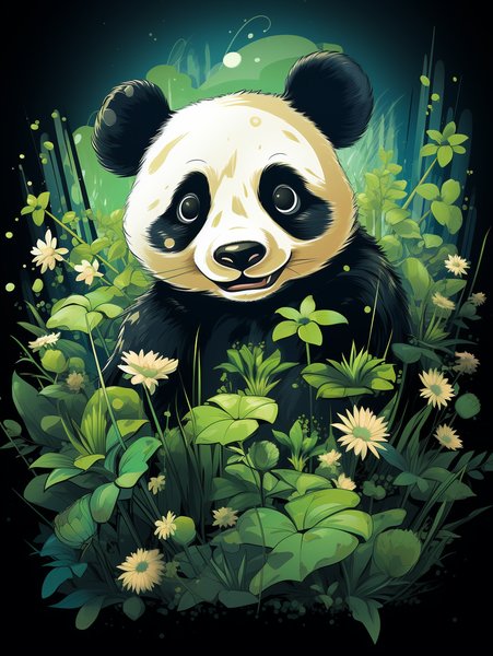 A Playful Little Panda Rollin - Cute & Kawaii Screen Print T-Shirt & Hoodie