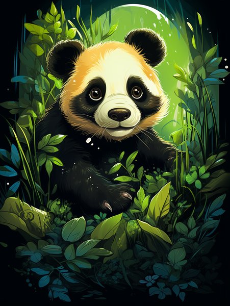 A Playful Little Panda Rollin - Cute & Kawaii Screen Print T-Shirt & Hoodie