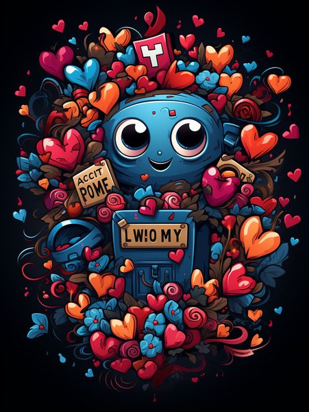 A Playful Tiny Mailbox With E - Cute & Kawaii Screen Print T-Shirt & Hoodie
