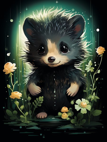 A Small Adorable Hedgehog Hol - Cute & Kawaii Screen Print T-Shirt & Hoodie