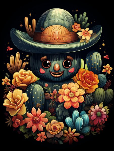 A Small Charming Cactus With - Cute & Kawaii Screen Print T-Shirt & Hoodie