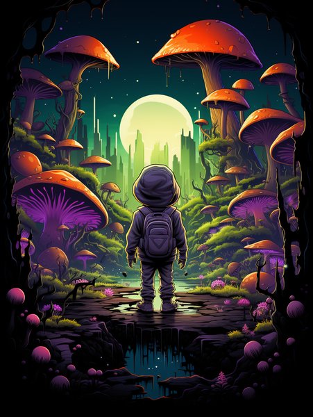 A Small Curious Alien Explori - Cute & Kawaii Screen Print T-Shirt & Hoodie