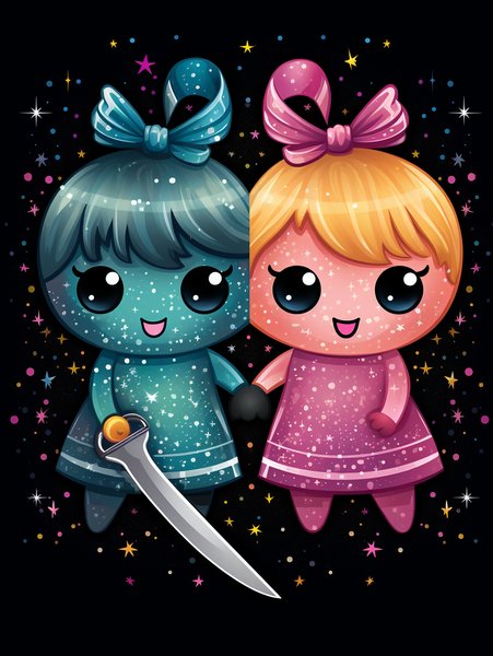 A Small Cute Pair Of Scissors - Cute & Kawaii Screen Print T-Shirt & Hoodie