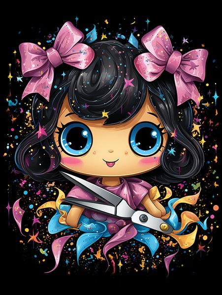 A Small Cute Pair Of Scissors - Cute & Kawaii Screen Print T-Shirt & Hoodie