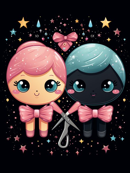 A Small Cute Pair Of Scissors - Cute & Kawaii Screen Print T-Shirt & Hoodie