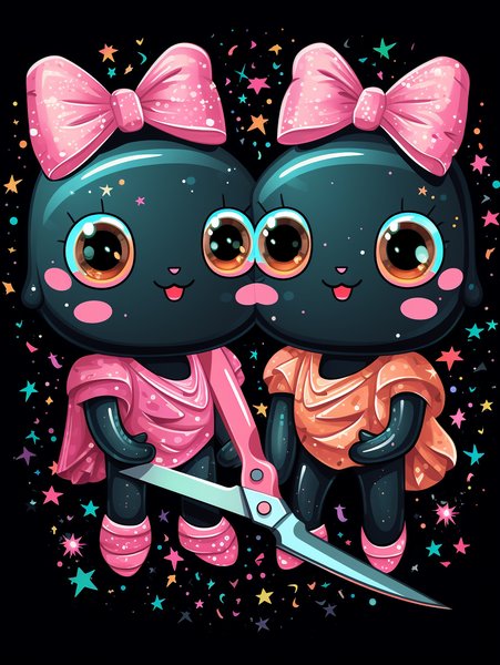 A Small Cute Pair Of Scissors - Cute & Kawaii Screen Print T-Shirt & Hoodie