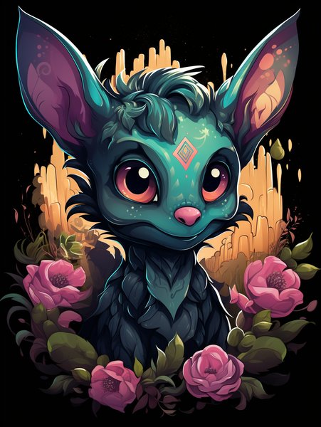 A Small Endearing Dragon With - Cute & Kawaii Screen Print T-Shirt & Hoodie