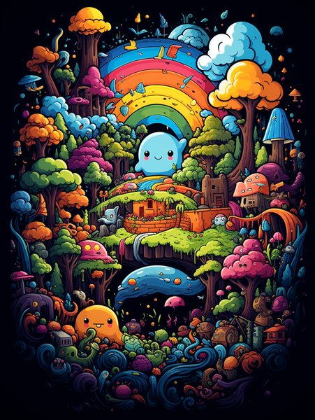 A Small Happy Pencil Drawing - Cute & Kawaii Screen Print T-Shirt & Hoodie